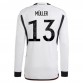Tyskland Thomas Muller 13 VM 2022 Hjemmebanetrøje Langærmet